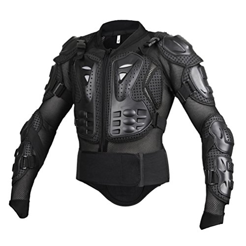 Dexinx Motorrad Radfahren Reiten Full Body Armor Rüstung Protector Professionelle Street Motocross Guard Shirt Jacke mit Rückenschutz Schwarz L