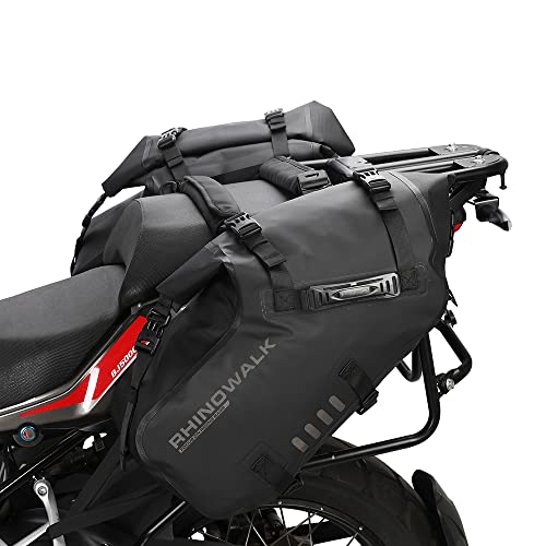 Rhinowalk Motorrad-Satteltaschen Gepäckträgertasche 28L (14L*2) wasserdichte Anti-Vibrations-Motorseitentaschen Umhängetasche Motorradtaschen für die meisten Adventure- und Sport-Bike-Motorradträger