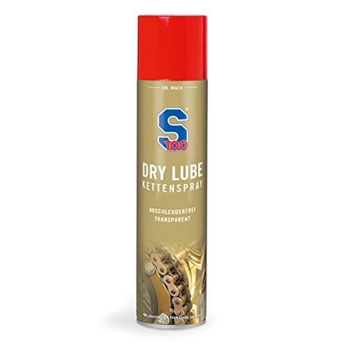 Dr. Wack - S100 Dry Lube Kettenspray 400 ml für noch weniger Reibung & Verschleiß I Trockenkettenspray für alle Motorräder I Hochwertige Motorradpflege
