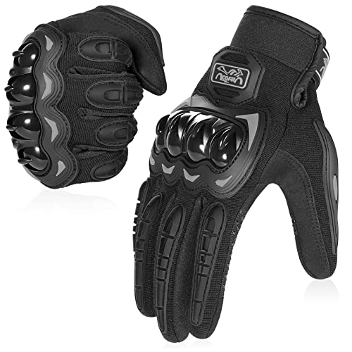 COFIT Motorrad Handschuhe, Touchscreen Motorradhandschuhe für Motorradrennen, Mountainbike, Motorcross, Klettern, Wandern und andere Outdoor Sportarten und Aktivitäten - Schwarz M