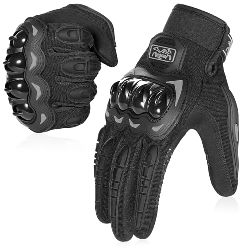 COFIT Motorrad Handschuhe, Touchscreen Motorradhandschuhe für Motorradrennen, Mountainbike, Motorcross, Klettern, Wandern und andere Outdoor Sportarten und Aktivitäten - Schwarz XL