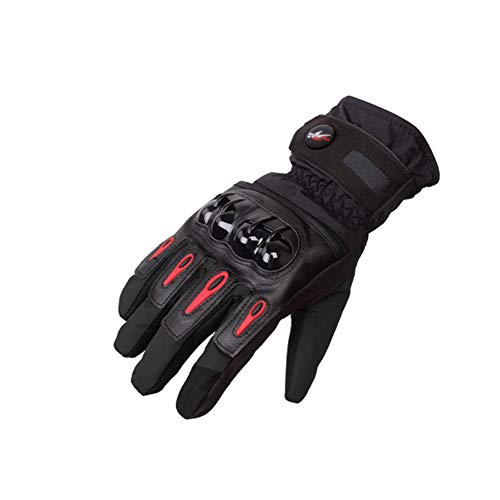 2KP CE Winter Motorradhandschuhe, Motorrad Handschuhe, Wasserdichte, Winddichte Motorradhandschuhe für Männer Frauen, Touchscreen Thermohandschuhe mit Harten Knöcheln für Motorradfahren,BMX,MTB