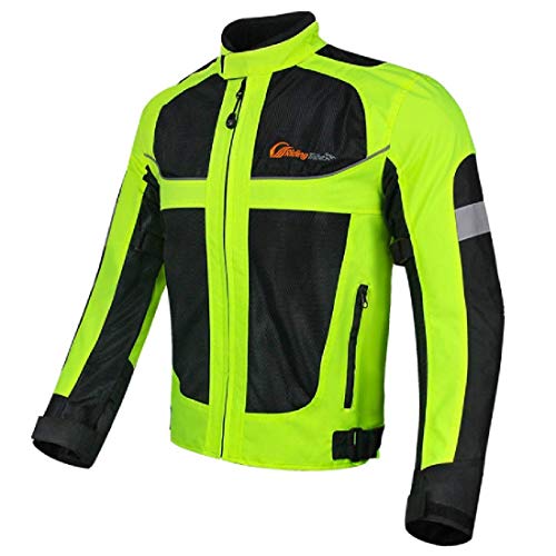 MH96_ITALY reflektierende sommer Motorradjacke mit abnehmbarem schutz, wasserdicht,atmungsaktiv, hohe Sichtbarkeit bei Nacht 3XL