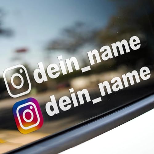 Namen Aufkleber für Werbung mit Wunsch Text & Logo - Tuning Sticker User Name fürs Auto