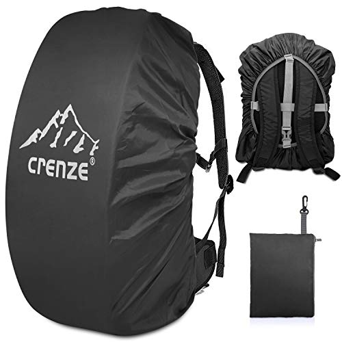 Crenze Regenschutz für Rucksäcke, 15-90L wasserdichte Regenhülle, Rucksack-Cover für Wandern, Camping, Radfahren, Reisen und Schulranzen