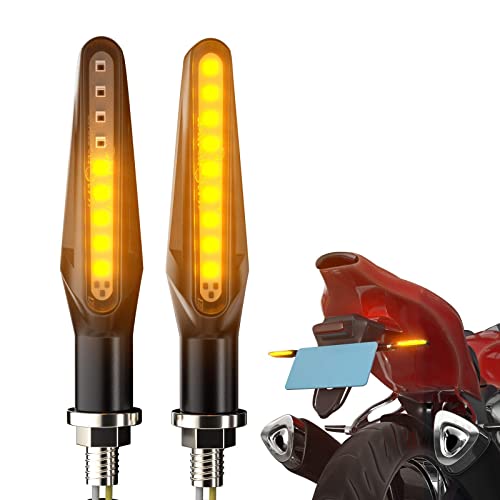 CCAUTOVIE LED Blinker Motorrad E Geprüft Universal LED Blinker Tagfahrlicht Motorrad Blinker Motorrad LED Lauflicht Bernstein E24, 2 Stück