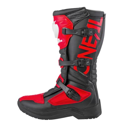 O'NEAL | Motocross-Stiefel | Motorrad Enduro | Innerer Knöchel-, Fuß, und Schaltzonenschutz, Perforiertes Innenfutter, hochwertiger Mikrofaser | Boots RSX | Erwachsene | Rot | Größe 46