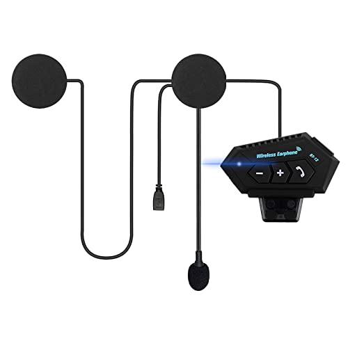 OBEST Motorrad Bluetooth Headset, Helm-Headset mit Freisprech-Kommunikationssystem und Geräuschreduzierung für eine Vielzahl von Helm montiert