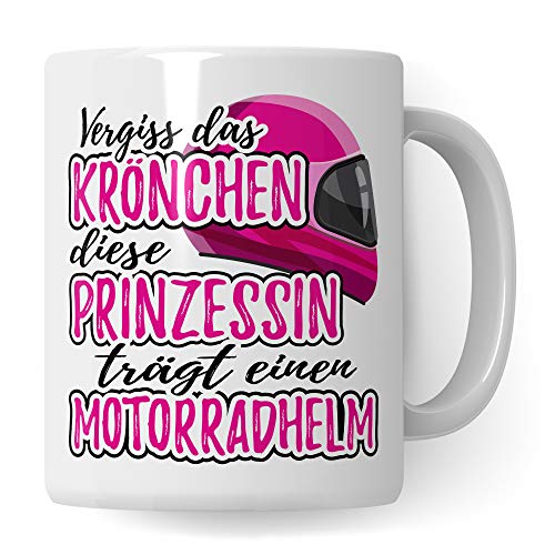 Motorradfahrerin Tasse | Motorrad Geschenke für Frauen | Biker Motorradfahrer Spruch Becher Geschenkidee | Kaffeetasse Motorrad Kaffeebecher
