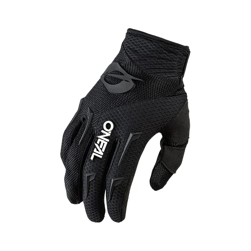 O'NEAL | Fahrrad- & Motocross-Handschuhe | MX MTB DH FR Downhill Freeride | Langlebige, Flexible Materialien, belüftete Handinnenfäche | Element Glove | Herren | Schwarz Weiß | Größe M/8,5