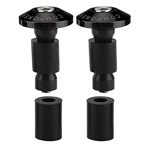 DEWIN Lenkerstecker Motorrad,Lenkerendstecker 7/8Zoll Motorrad Lenkerende Schieberkappen für Racing ATV Offroad 22mm(Schwarz)