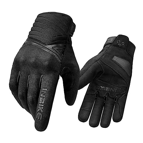 INBIKE Motorradhandschuhe Herren Damen Winter Warm Wasserdicht Winddicht mit Harter Schutz Motocross Motorrad Handschuhe Männer Schwarz M IM902W