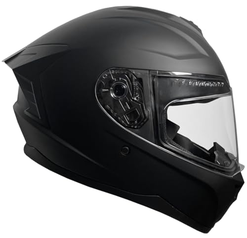 Integralhelm Helm Motorradhelm RALLOX M72 Größe M schwarz matt