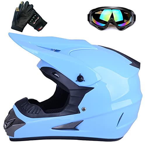 Jugend Motorradhelme,Kinderfahrradreithelm,Junge Und Mädchen, Roller Ski ATV Helm,DOT / ECE-Zertifizierung,Geeignet Für Alle Jahreszeiten,6,L