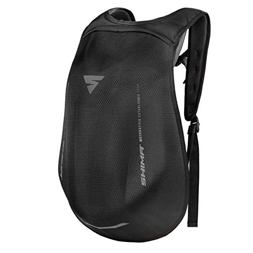 >>S H I M A<< AYRO MOTORRAD BACKPACK Aerodynamisch Verstellbarer 24-Liter Motorradrucksack Schwarz Motorrad Rucksack