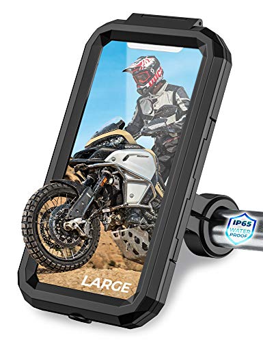 Orcas Motorrad Handyhalterung Wasserdicht - für Mountainbike, Scooter, Ebike, MTB 360° Verstellbar, 6 Zoll bis 7 Zoll Mobile Halterung für Radfahren, Passt iPhone Xr Max, Samsung Note