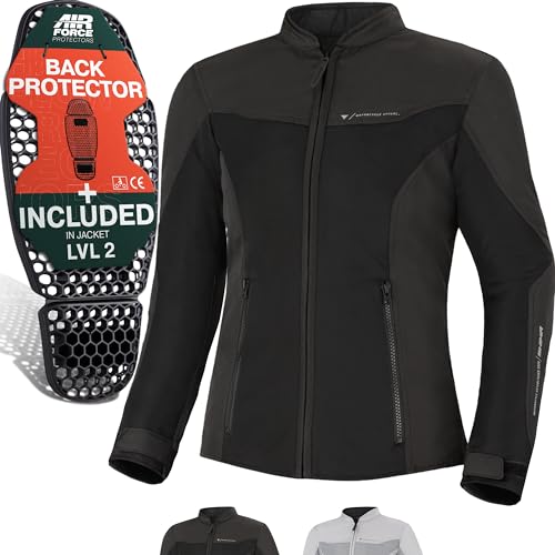 SHIMA OPENAIR LADY Motorradjacke Damen - Leichte, Atmungsaktive Sommer Mesh Motorcycle Stadt Textiljacke Männer mit CE Schulter Ellbogen und Rückenprotektoren, Breitenverstellung (Schwarz, S)