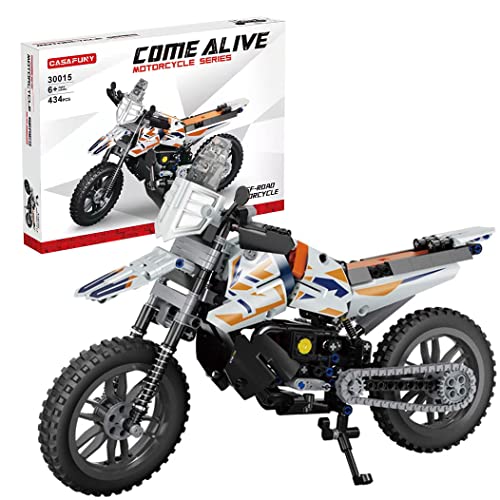 CASAFUNY Technik Motorrad Spielzeug Bausteine Kompatible mit Lego Technic Motorrad Modellbausatz Klemmbausteine Bausteine Spielzeug Motorrad Set für Jungen und Mädchen ab 6 Jahren