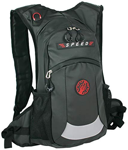 BAG STREET - wasserdichter Rucksack für Motorrad, Biker, Fahrrad, Sport, Outdoor - Schwarz