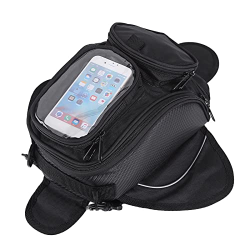 Motorrad Tankrucksack, Magnetische Tanktasche Wasserdicht Tank Tasche Schwanz Motorradtasche mit Klarsichtfenster für Motorrad Navi Handy Universal Satteltasche mit Großen Fenster