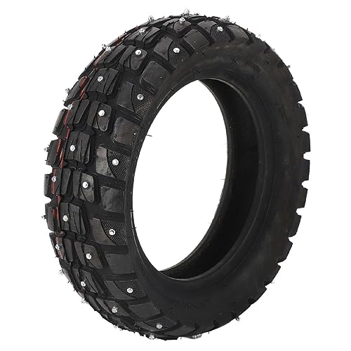 Cryfokt 255 80 Winterreifen, Rutschfester Off-Road-Ersatzreifen mit Spikes mit Höherer Rille, Stoßdämpfender Winter-Motorrad-Schrägreifen für Verschiedene Offroad-Gelände