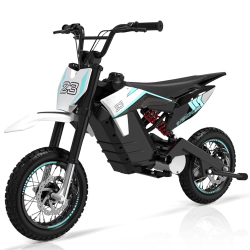 EVERCROSS EV65M Elektro Motocross, Elektrisches Moped mit 800W Motor, 10/20/25 KM/H Geschwindigkeit Modos, 36V 7.8AH Akku, 14''*2.75'' Pneumatik Reifen, Motorrad für Alter 15+ Jugendliche Adult
