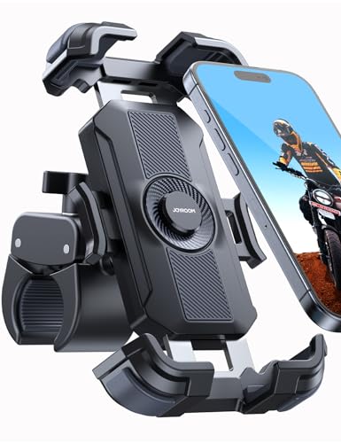 JOYROOM Handyhalterung Fahrrad – [2024 Metall-Spurstange][160 km/h Stoßfest] Handyhalterung Motorrad, Universal Lenker Handyhalter für iPhone 15 Pro Max Samsung alle Telefone 4,7–7"