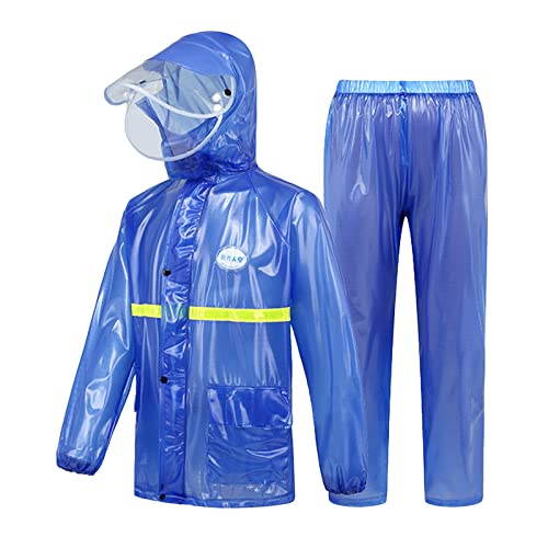 Regenanzug Herren Motorrad Regenjacke 2024 Regenhose Reflexstreifen Regenjacke Reflektor Stylish Regenhose Atmungsaktiv Regenbekleidung