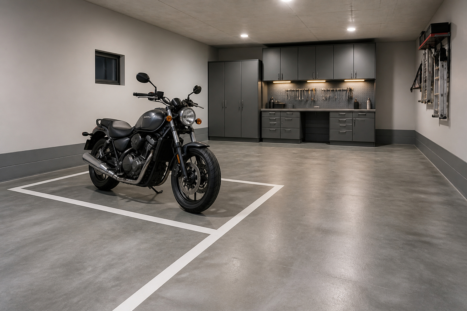 Motorrad sicher in Garage abstellen und rangieren
