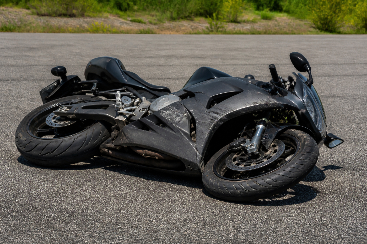 Motorrad nach einem Umfaller sicher prüfen und Schäden dokumentieren
