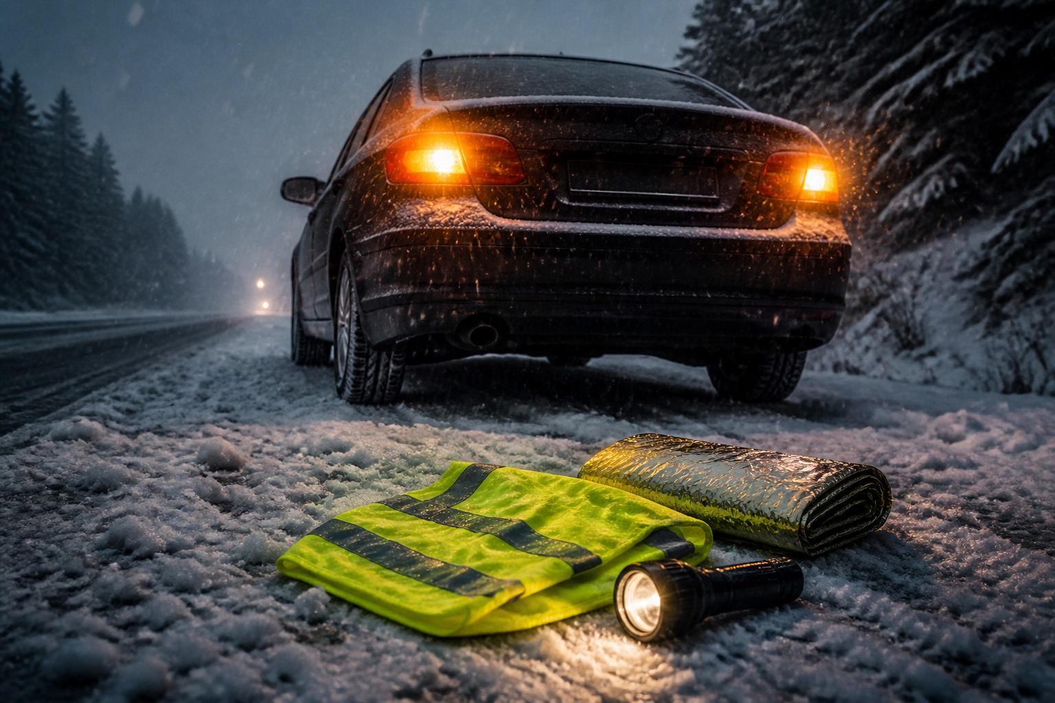 Auto Notfallset für Winter Schneefall und Unwetter