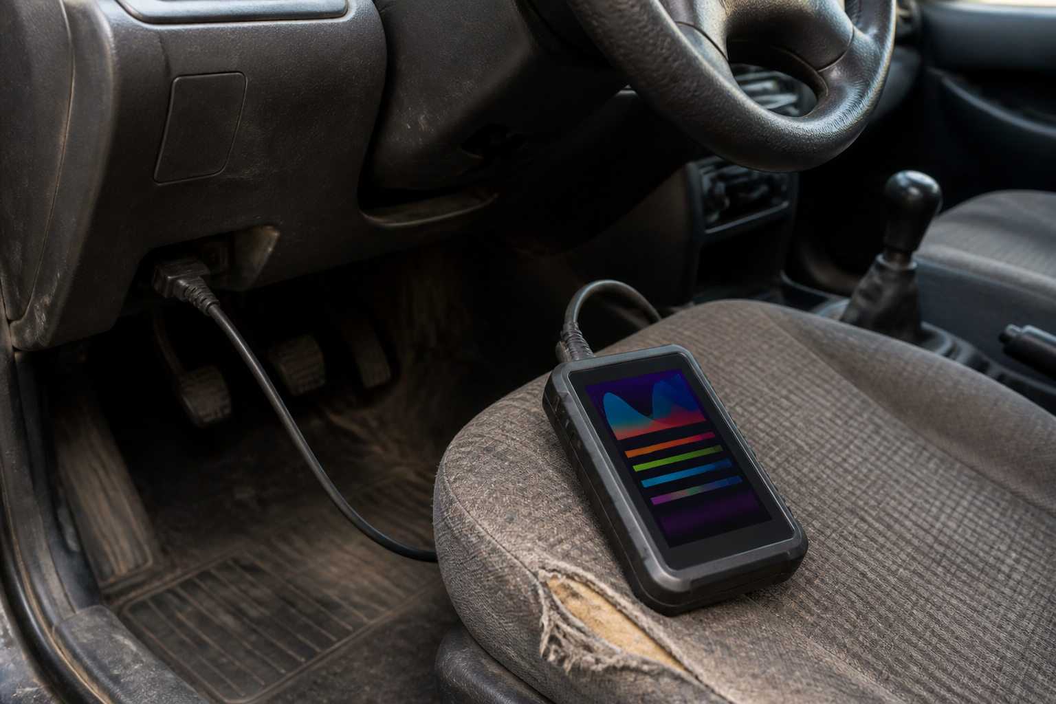 OBD2 Diagnosegerät bei der Gebrauchtwagen Probefahrt einsetzen