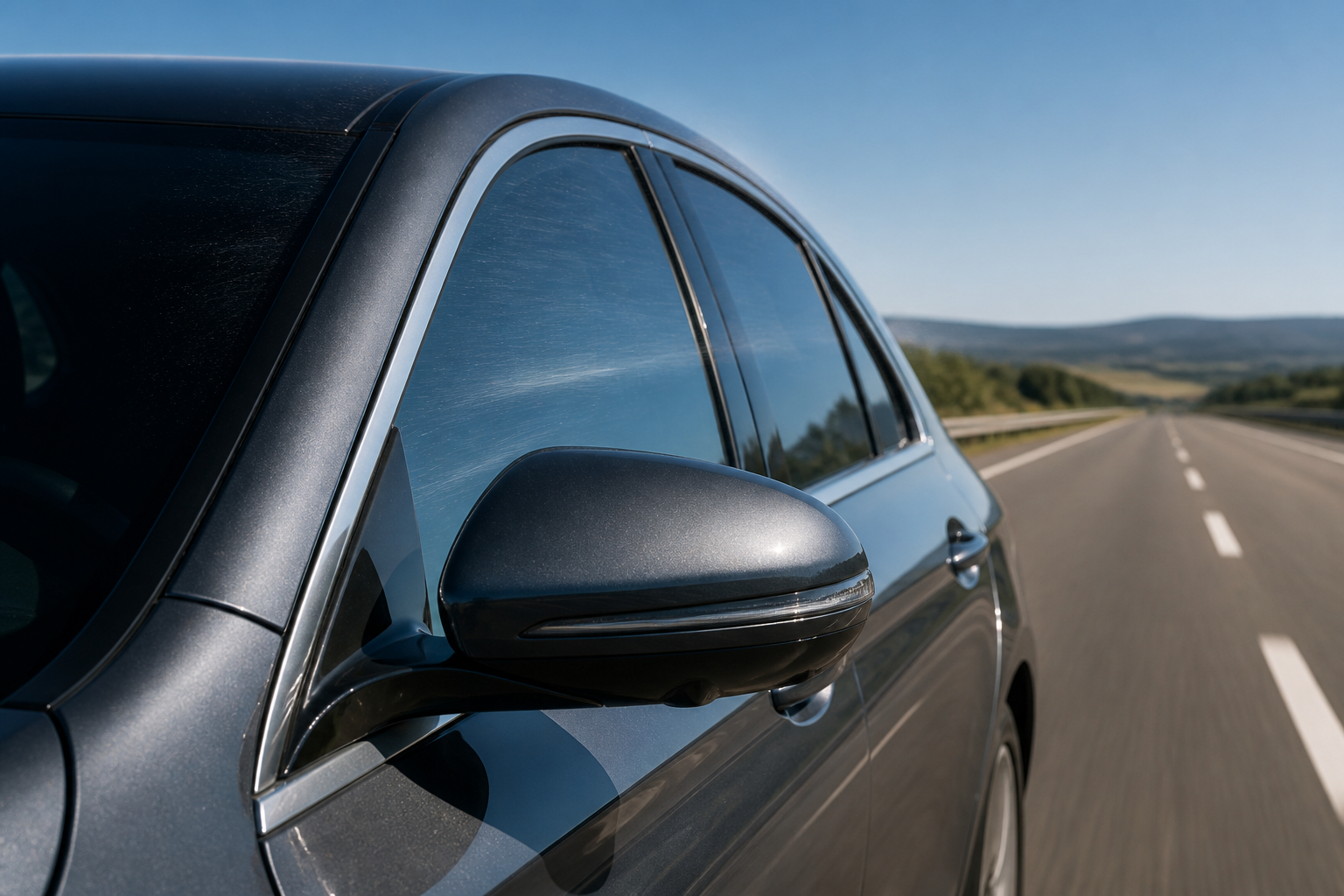 Typische Ursachenbereiche für Windgeräusche am Auto an Tür Außenspiegel und A-Säule