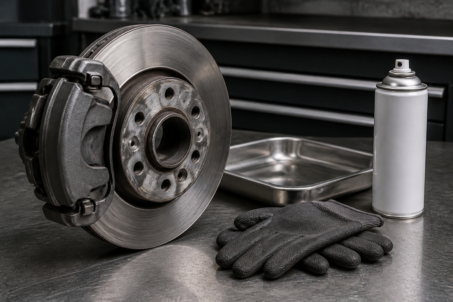 Bremsscheibe und Bremssattel bei der sicheren Bremsenpflege