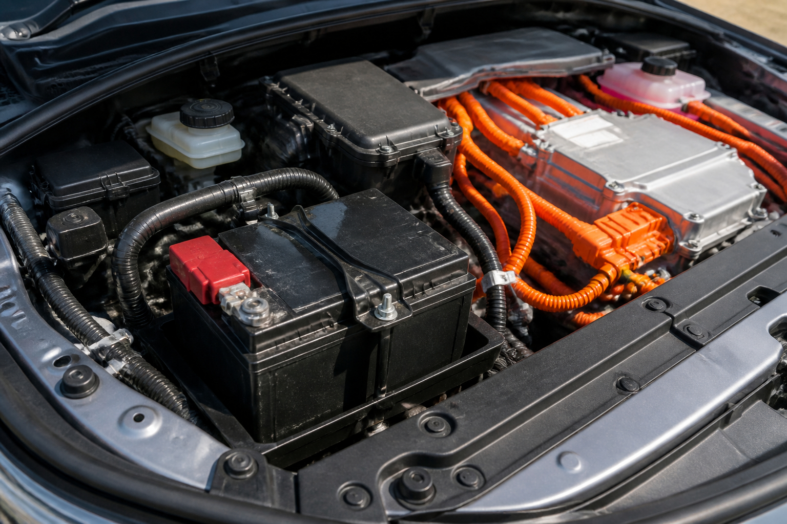 12-Volt-Batterie und Hochvoltsystem im Elektroauto