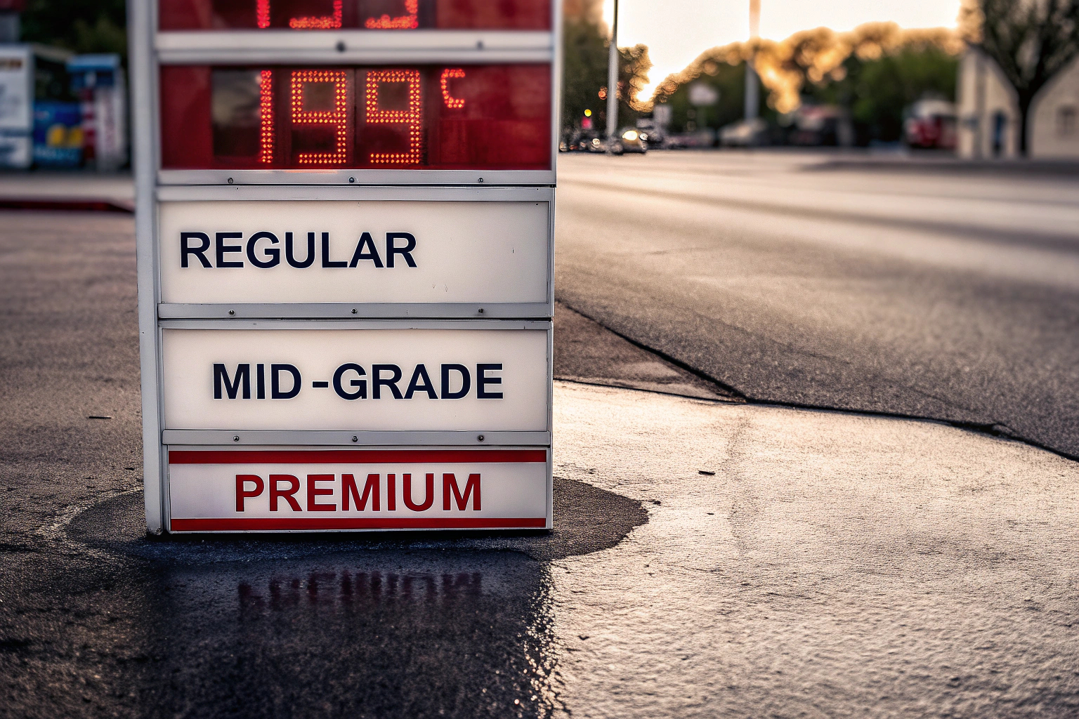 Spritpreise an einer Tankstelle