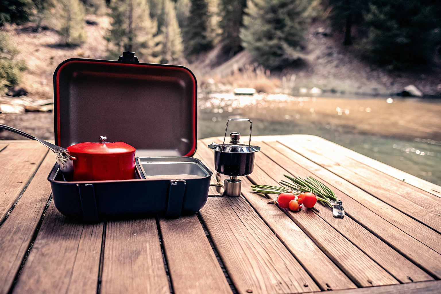 Tragbares Campingkochset