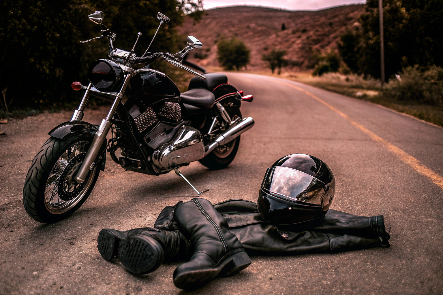 Motorradfahrer mit Schutzkleidung