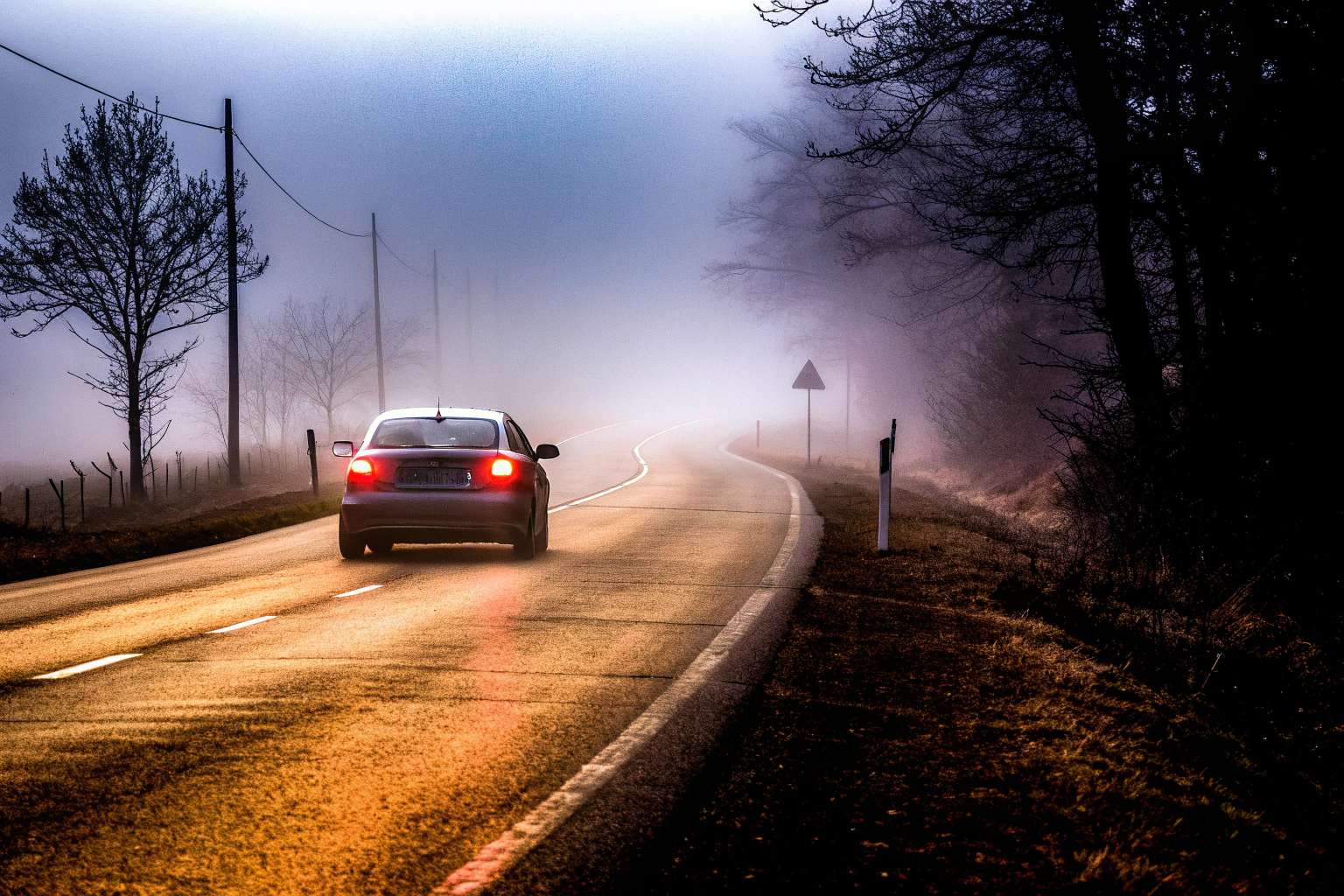 Auto bei Nebel