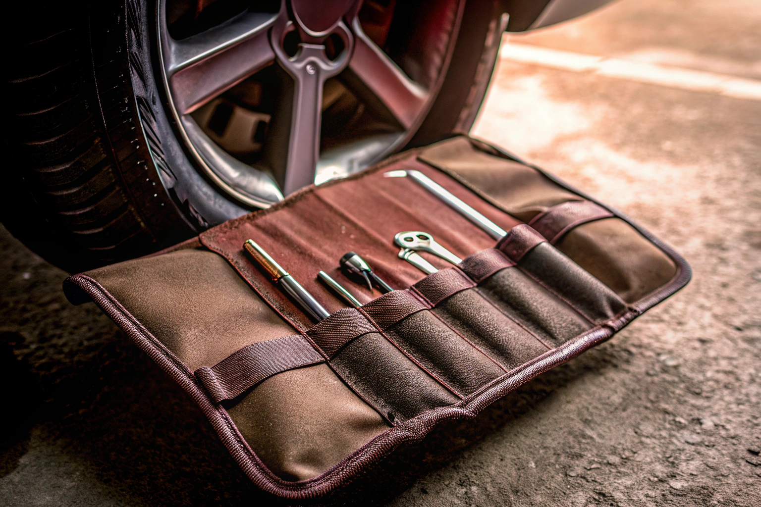 Auto Zubehör Set in Rolltasche