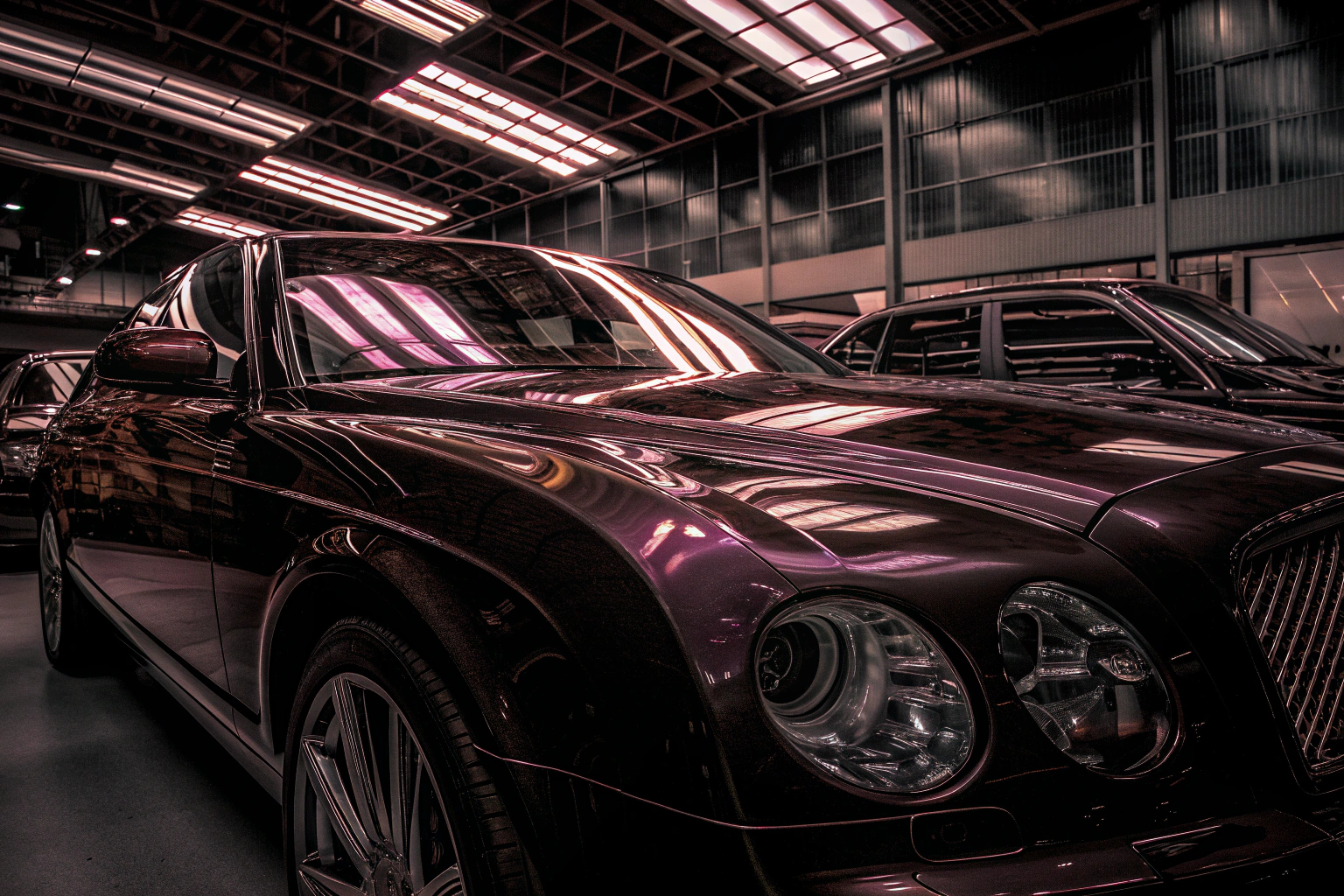 Autohändler im Showroom