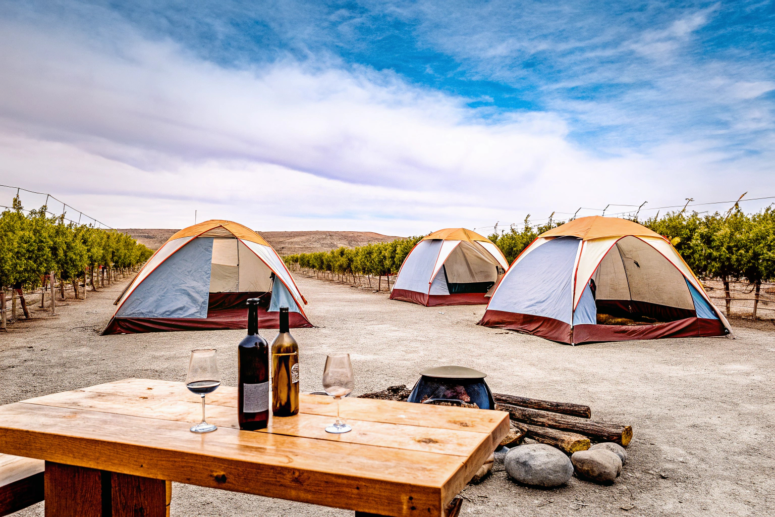 Genuss-Campingplatz in der Nähe eines Weinguts