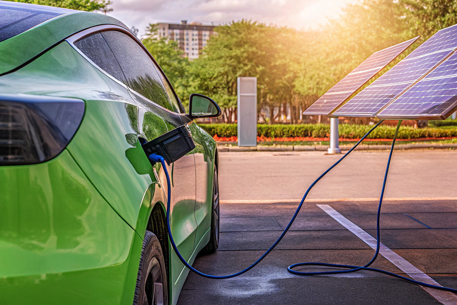 Elektrofahrzeug beim Laden