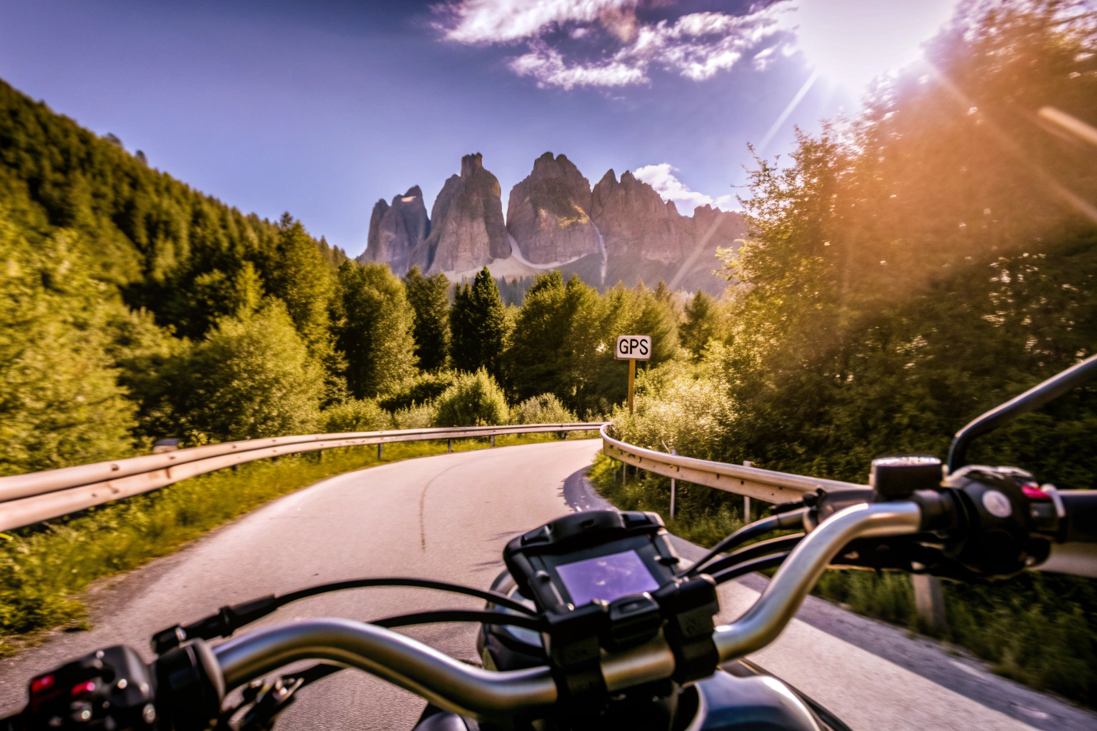 Ein GPS-Tracker im Einsatz an einem Motorrad. GPS-Tracker an einem Motorrad