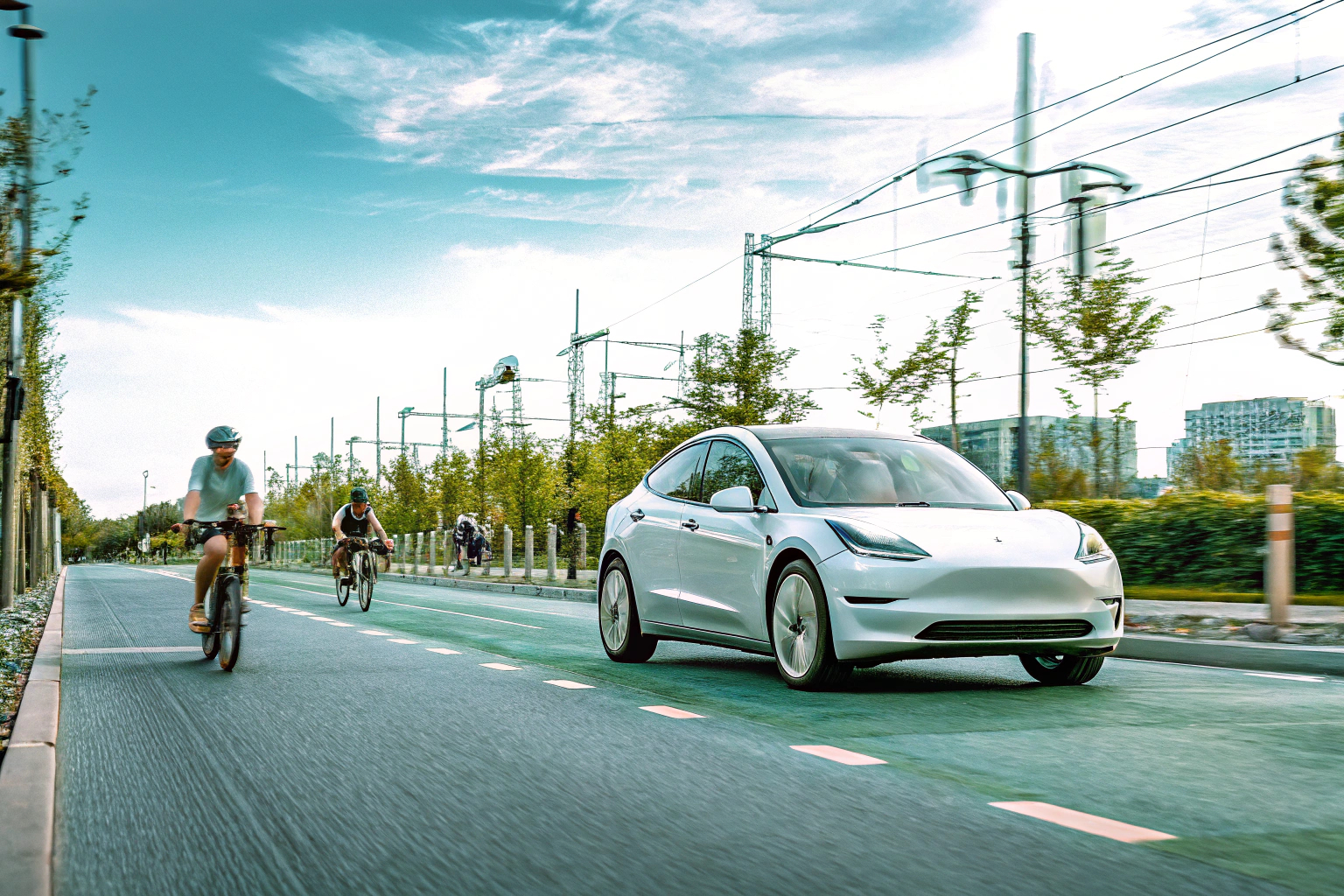 Elektroauto in der Stadt