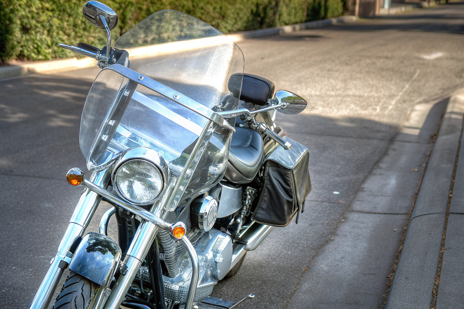 Motorrad mit Dokumentenhalter
