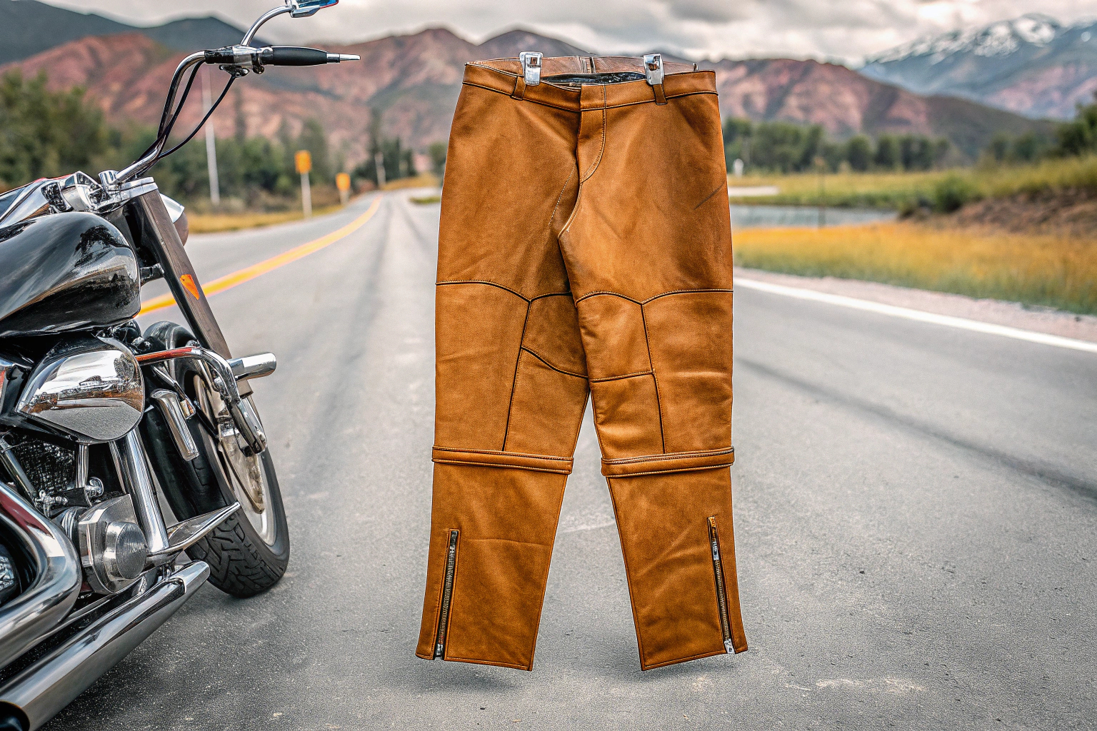 Stilvolle Motorradhose mit Schutz