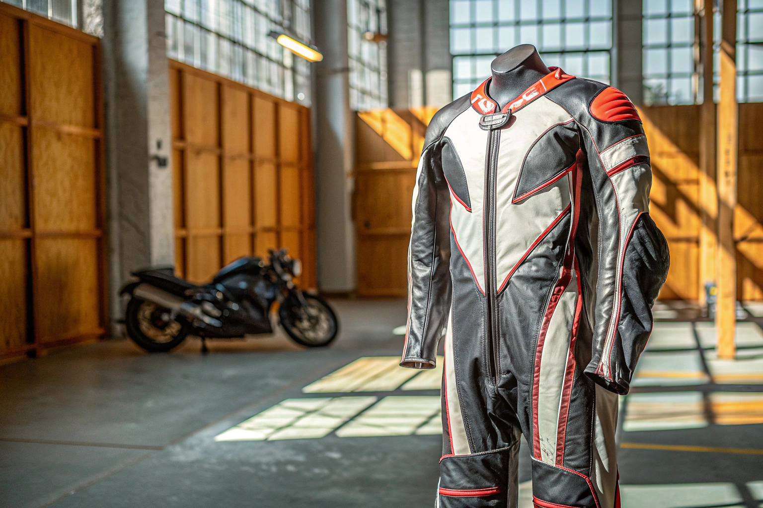 Schützende Motorradkombi
