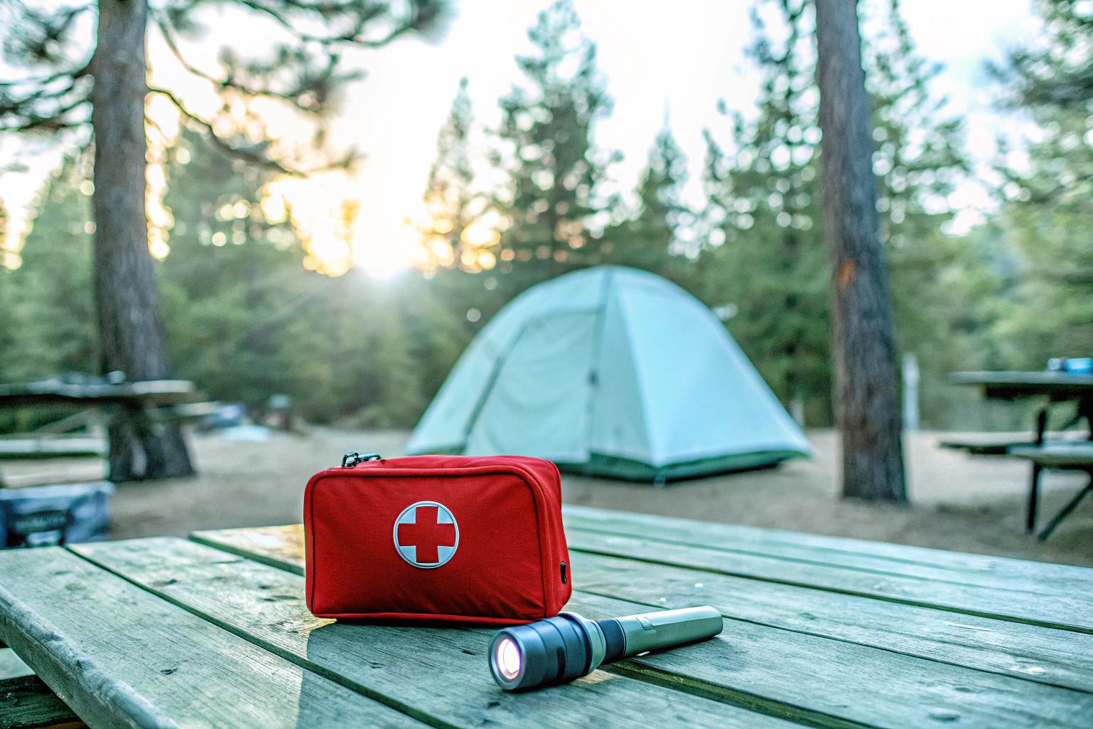 Erste-Hilfe-Set beim Camping