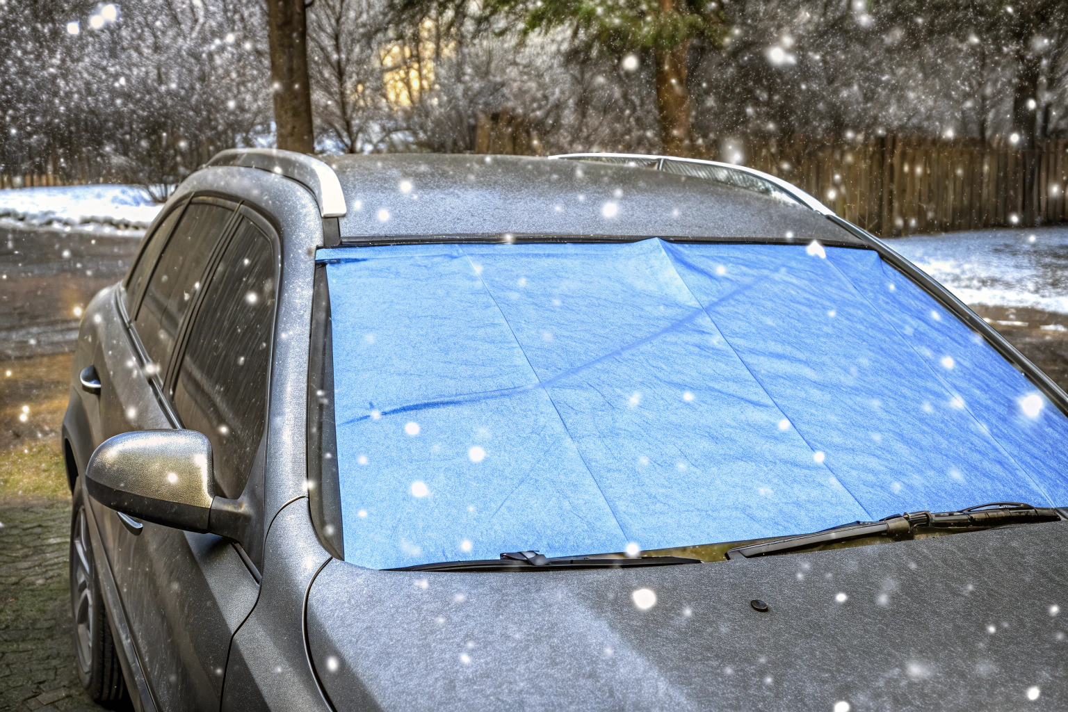 Auto Frontscheibenabdeckung Schnee